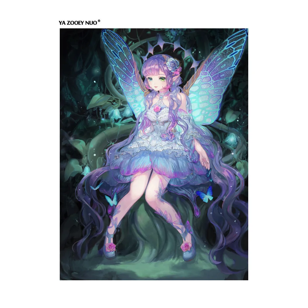 

Full Square Drill DIY Diamond Painting Cross Stitch "Girl fairy elf " 5D Embroidery "Girl fairy elf " Mosaic Decor gifts YU335
