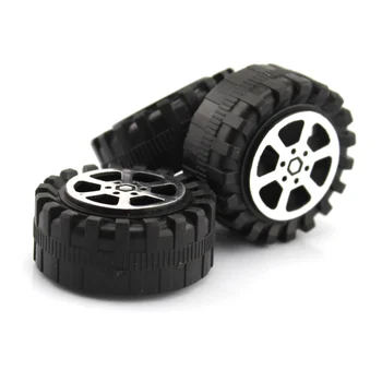 

10Pcs 2*42mm Plastic Tires 2mm Hole Aperture Wheel Tyres Black for DIY Model Toys Car Robot DIY Material Kit Handmade Assembly