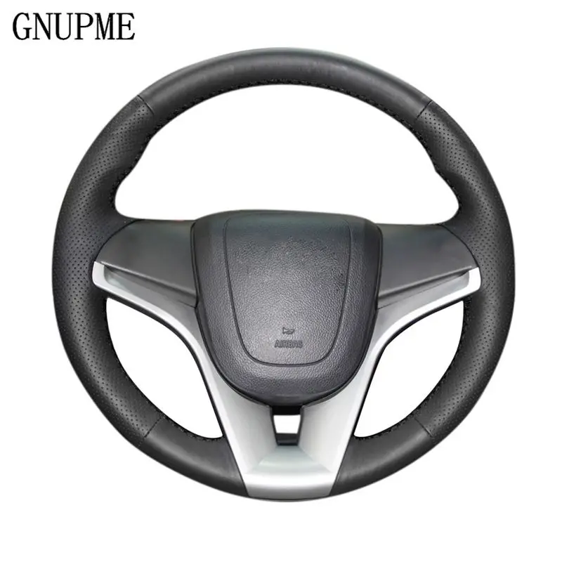 Gnupme Black Artificial Leather Car Steering Wheel Cover For Chevrolet