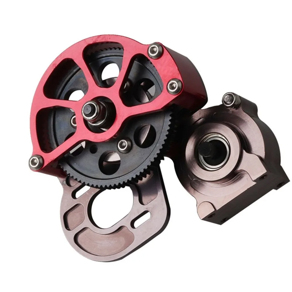 

1pc Titanium Gearbox 1/10 RC Crawler SCX10 All Metal Transmission / Center for 1/10 Axial SCX10 Gear Box Reverse Parts