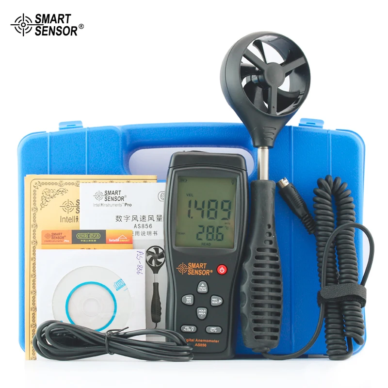 

Handheld Digital Anemometer Wind Speed Meter Wind Direction Smart Sensor AS856