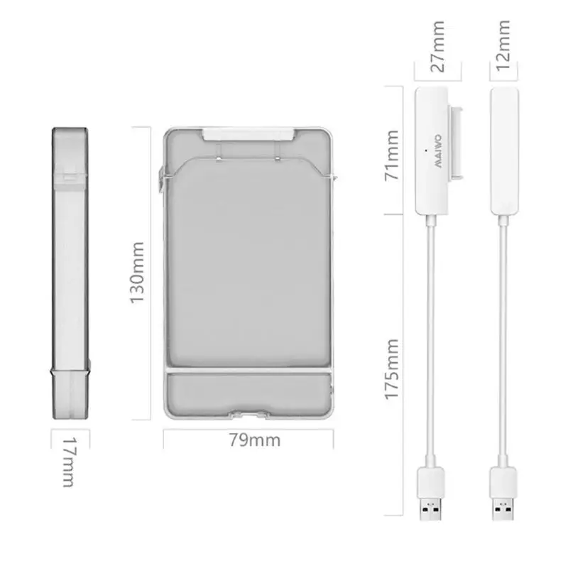 MAIWO K104 портативный 2,5 дюймовый USB 3,0 SATA HDD Box Поддержка Макс 3 ТБ корпус жесткого диска мобильный SSD HD чехол