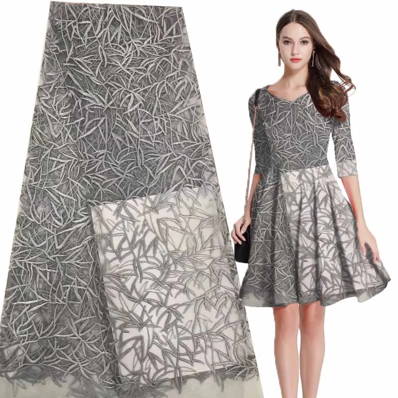 African lace fabric 2019 high quality embossed Nigeria wedding dress 41040 | Дом и сад