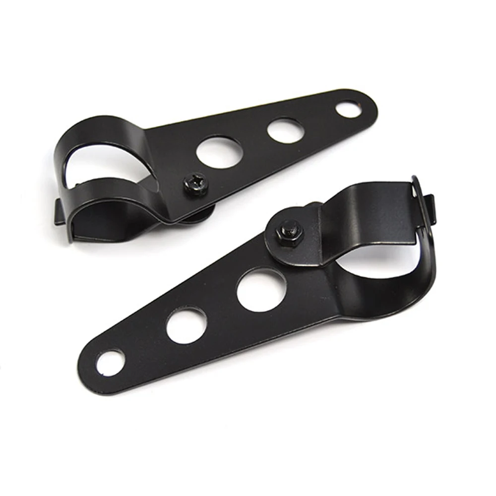

BJMOTO Universal Motorcycle Headlight Mount Brackets For Chopper Bobber Headlamp Holder Adjust Motor 35-43mm Fork Tubes