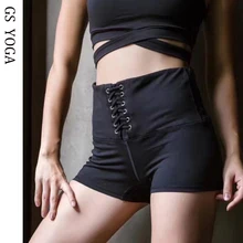 Женские шорты для йоги с высокой талией, Компрессионные спортивные шорты, женские эластичные бандажные шорты для спортзала, фитнеса, быстросохнущие шорты для бега, одежда для активного отдыха