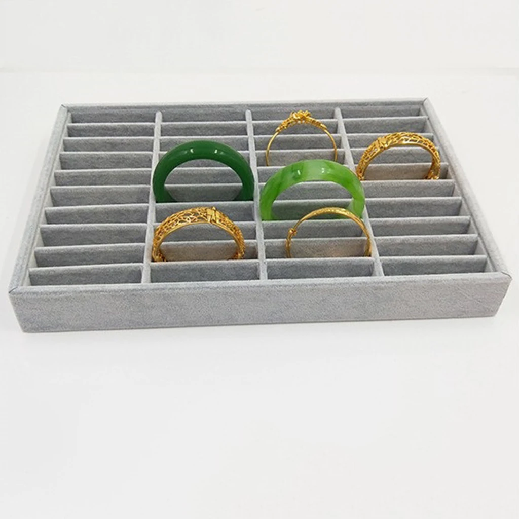MagiDeal Men Women Jewelry Tray Showcase Display Bangle Wristband Organizer Bracelet Collection