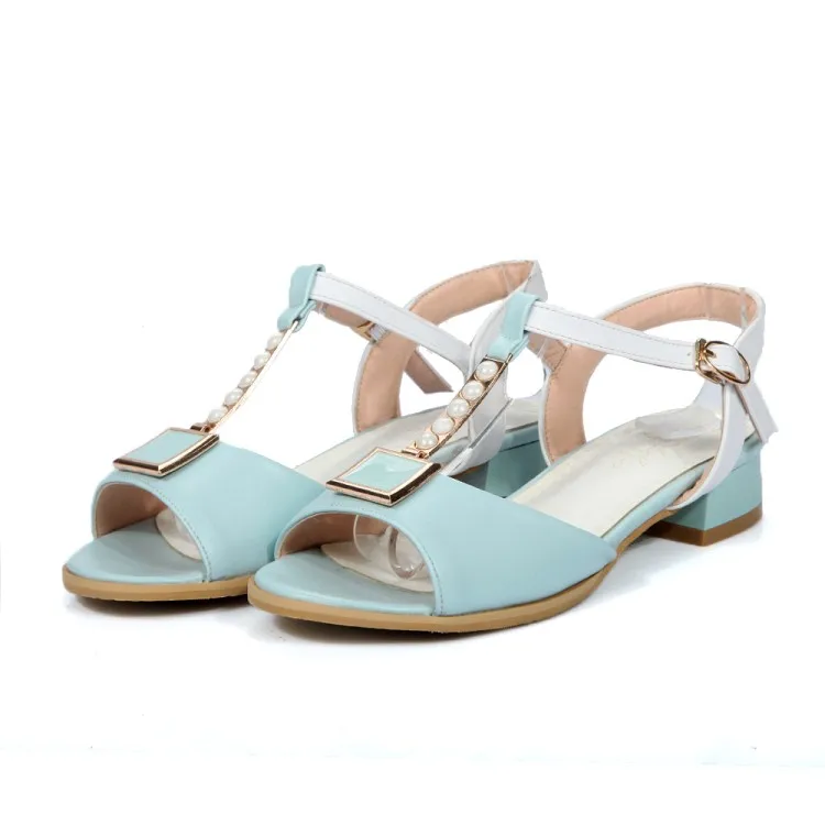 

2017 Real New Sapato Feminino Gladiator Sandals Women Big Size Sale 34-48 Sandals Women Low Heels Open Toe Summer Shoes 9396
