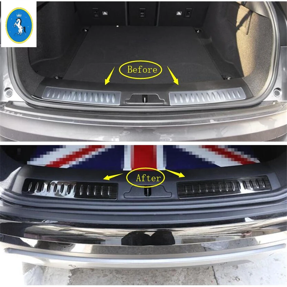 

Yimaautotrims Auto Accessory Rear Bumper Protector Plate Inner Surface Cover Trim Fit For Land Rover Range Rover Velar 2018 2019