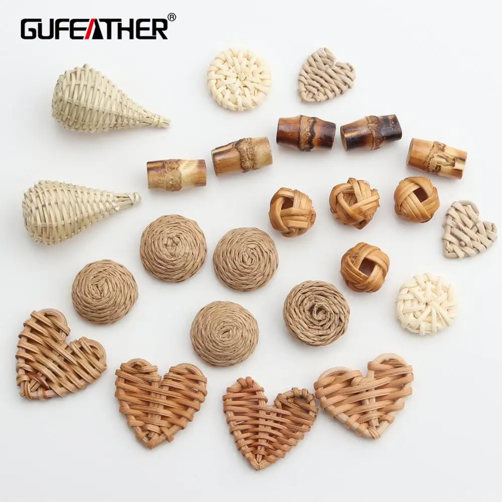 GUFEATHER M388 ювелирные аксессуары Натуральный Бамбуковый ротанг изделия сделанные