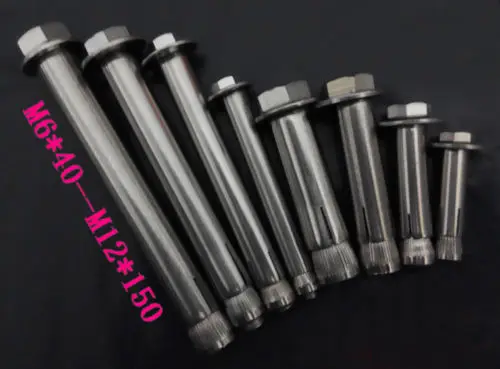 M6 M8 M10 M12 Stainless Steel Hex head internal Expansion Screw Hexagonal Bolts x 70mm (2Pcs) | Обустройство дома
