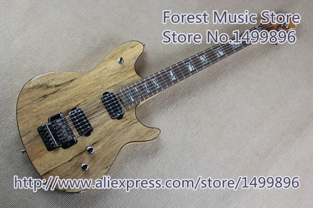 Best price at $181 Cheap Nature Wood Finish Wolfang Electric Guitars China OEM Chrome Floyd Rose Tremolo In Stock