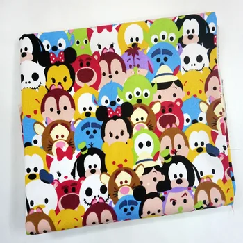 

Tsum Tsum Printed Canvas Patchwork Cartoon Frabic For Sewing Bedding Bag Tablecloth Bag 91cm*145cm
