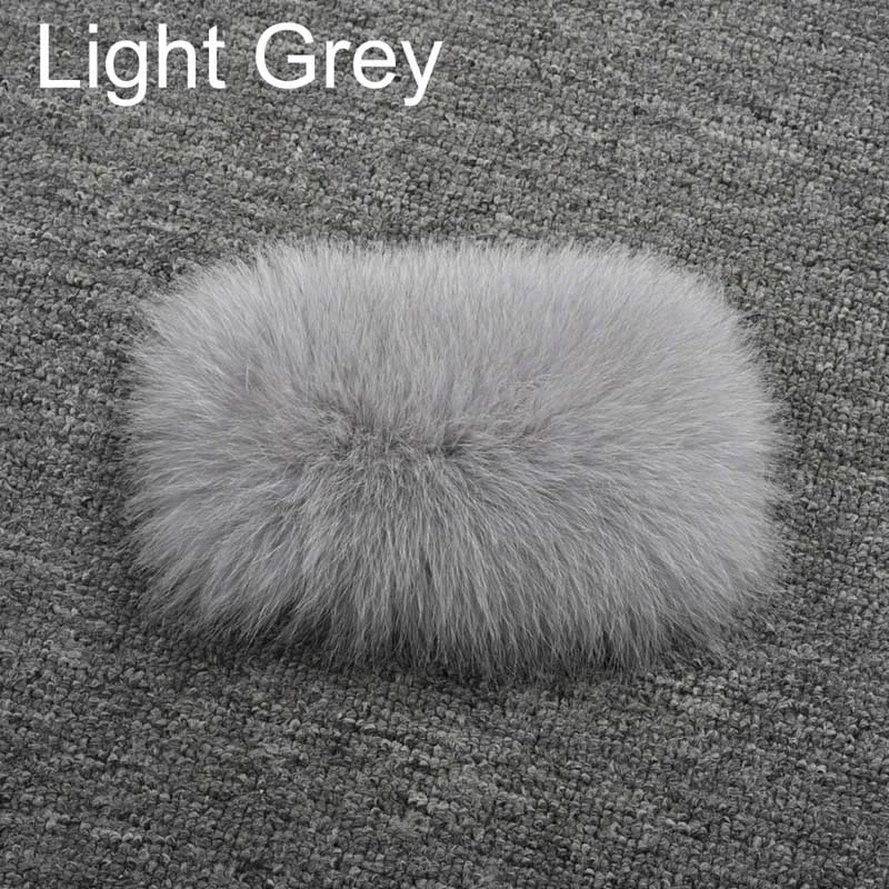 Light Grey Женское пальто с капюшоном из натурального Лисьего меха, верхняя одежда высокого качества, зимние теплые меховые пальто S7522 - Цвет: Light Grey