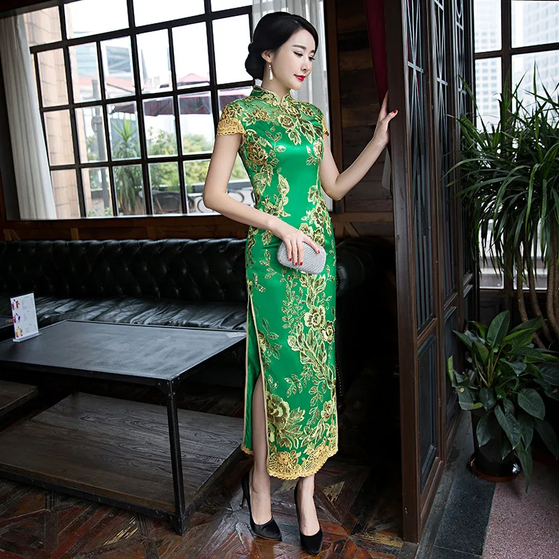 Современные китайские свадебные платья традиционное Ципао Cheongsam дизайнерское вечернее платье платья с вышивкой Vestido Восточный плюс размер 3XL