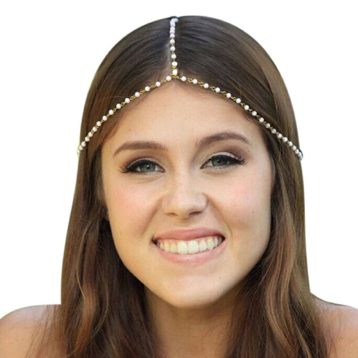 Women Chain Jewelry Headband Head Shiny Piece Hair Band Tassels Pearlin Hair Jewelry from