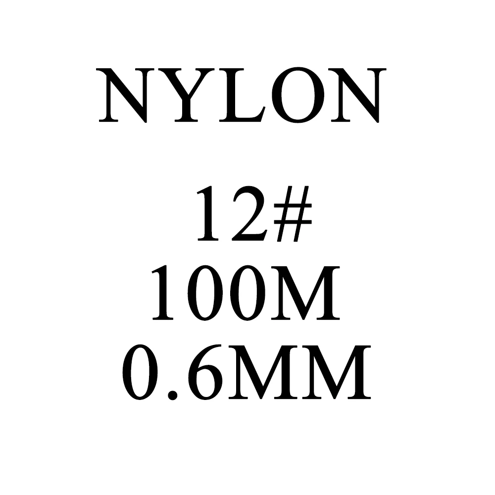 DASNAKI нейлоновая рыболовная леска 0,6 мм/0,7 мм/0,8 мм/0,9 мм/1,0 мм 100 м нейлоновой лески толстые сильная мощность приманка линий - Цвет: 12-0.6mm