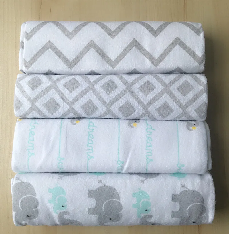 4 шт./упак. хлопок супермягкой ткани Байковое детское одеяло, ребенок, получающий одеяло простыней на кровать, swadding для новорожденных, хлопок, лист для ребенка