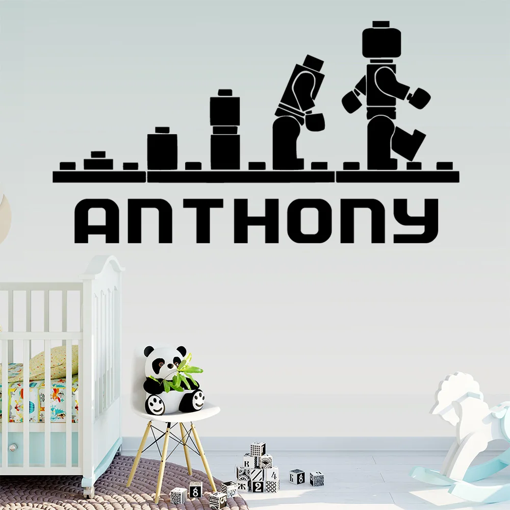 LEGO Personalized Custom Babys name Vinyl Wall Sticker For Baby's Rooms Kids Room Decoration Decal Stickers Murals wallstickers LEGO Personalized Custom Babys name Vinyl Wall Sticker For Baby's Rooms Kids Room Decoration Decal Stickers Murals wallstickers