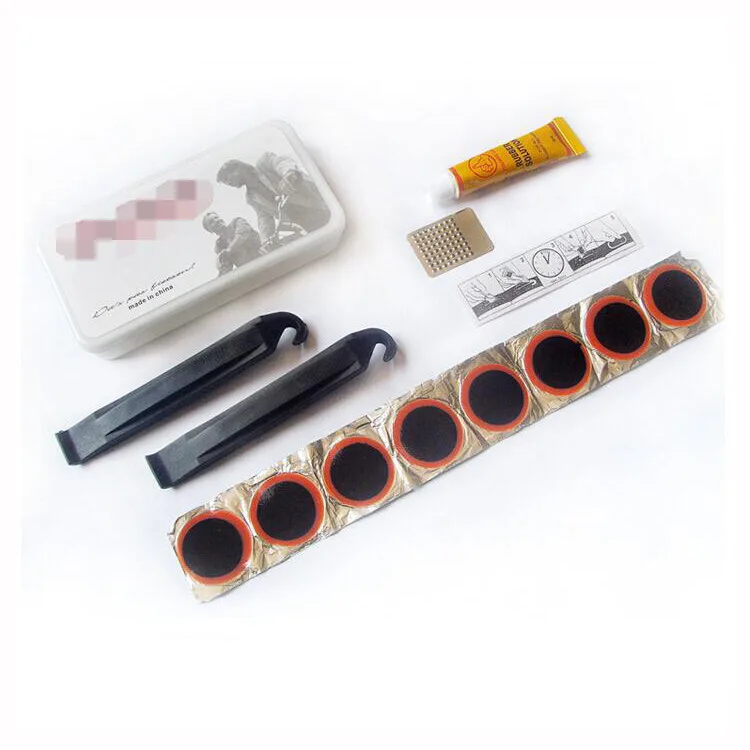 

13pcs Portable Bicycle Bike Tire Repair Kits Tools Bike Chain Tool Cycling Bicycle Kits Tire glue film