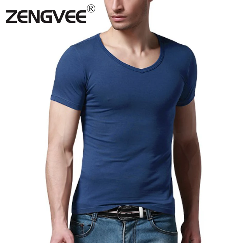 2017 New Men Undershirts V Neck Top Tees Underwear Cotton Vest Shirts