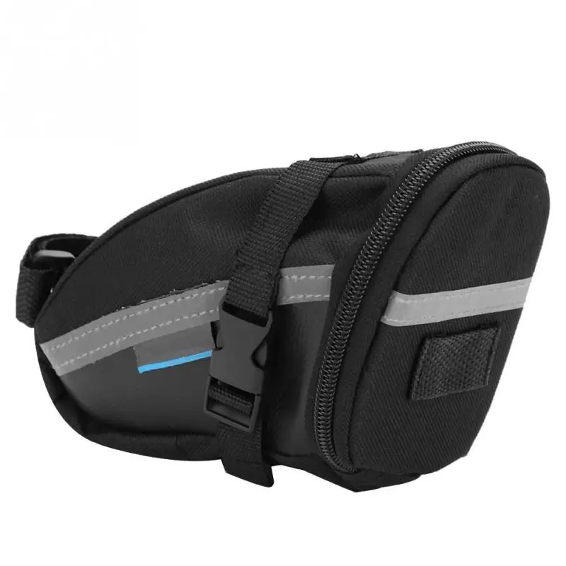 Bicycle Saddle Bag PU Bike Rear Rack Storage Bag Large Capacity Saddle Tail Pouch Reflective
