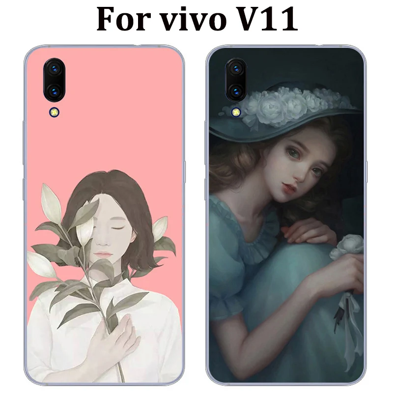 Чехол для vivo V11 мягкий чехол телефона vivoV11 задняя крышка V 11 fundas coque|Бамперы| |