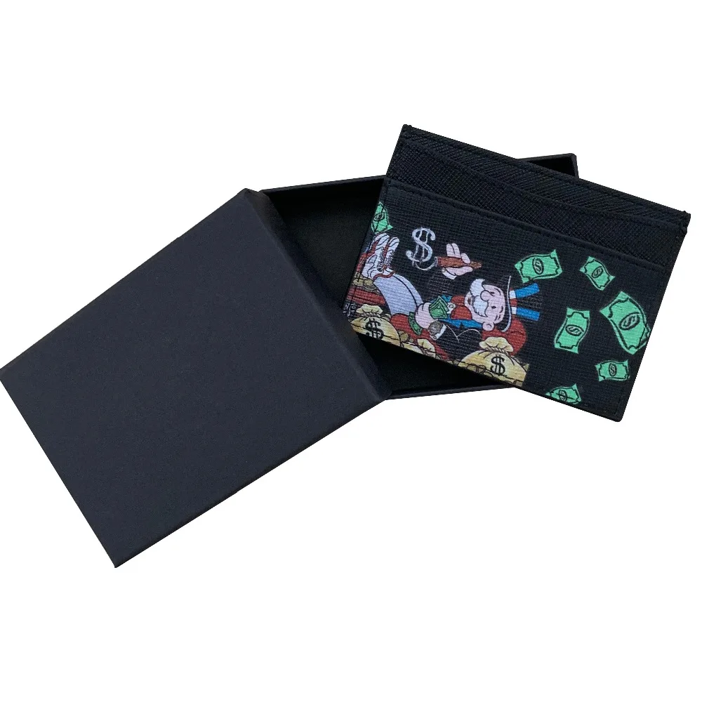 

hold money card holder monopoly iphone case brand ID Holder for Men Women Credit Passport Card Bag leather covers with box