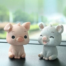 Автомобиль украшения милый поросенок смолы качая головой куклы Офис украшения авто Интерьер Dashboard украшения аксессуары Подарки