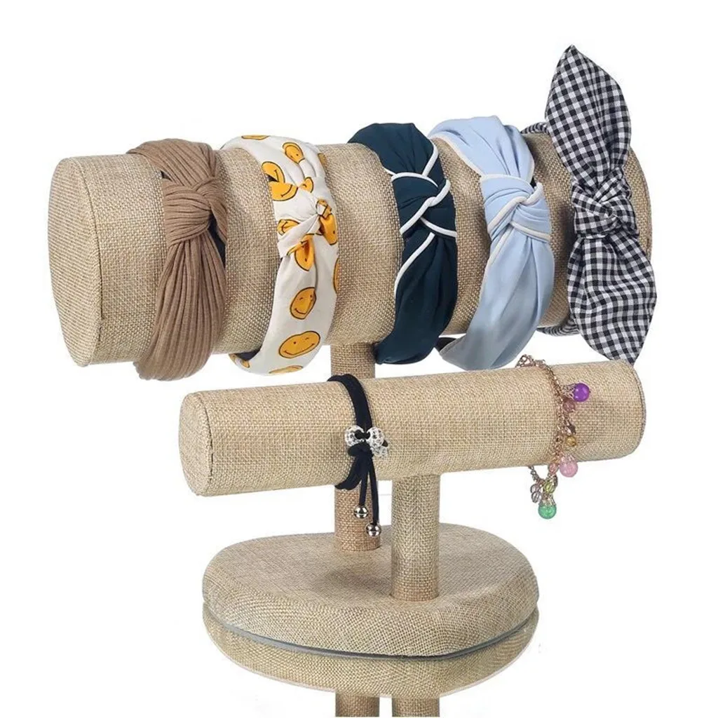 Velvet T-Bar Headband Holder Retail Shop Jewelry Display Bangle Stand Rack