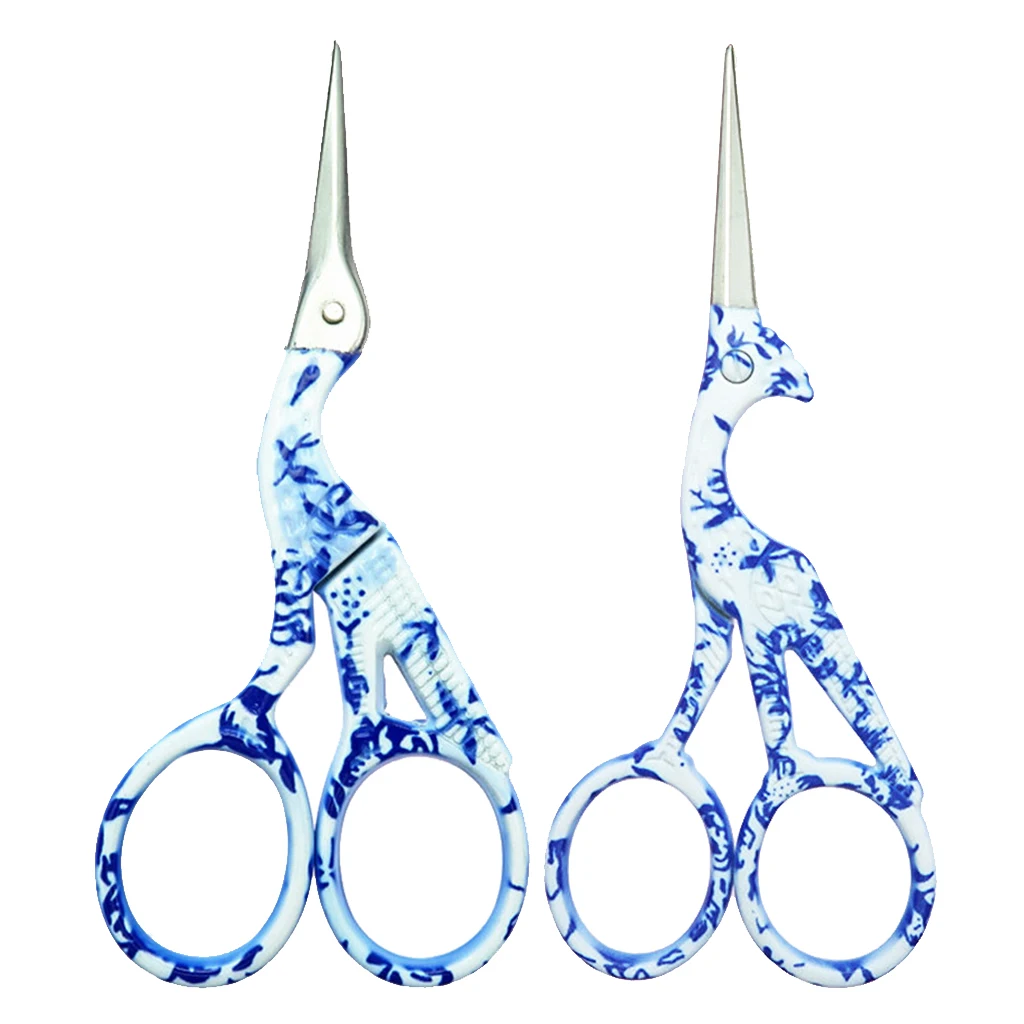 fityle Vintage Crane Shape Stainless Steel Scissor Cutter for Tailor Embroidery Sewing Cross Stitch 2 Sizes