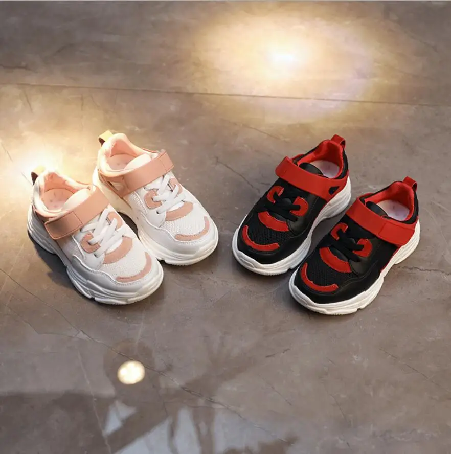 

2018 European breathable sports children shoes Patch high quality light baby kids sneakers hot sales girls boys shoes 26-37