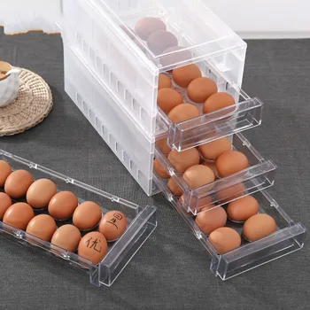 

Thicken egg box refrigerator egg storage box plastic drawer egg egg packaging box LM7171626