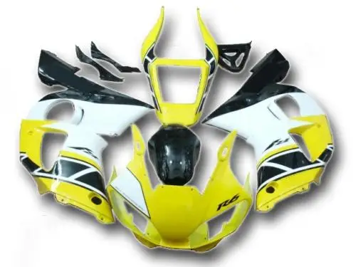 

Motorcycle Fairing kit for YAMAHA YZFR6 98 99 00 01 02 YZF R6 YZF600 1998 2000 2002 ABS Yellow white Fairings set+7gifts YD34