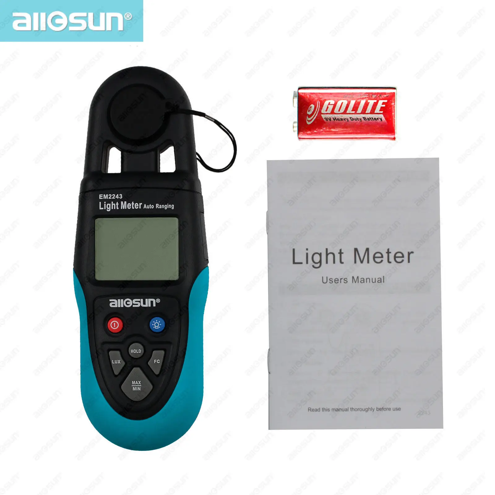 Цифровой измеритель люкс all-sun EM2243, светильник, 1 ~ 99999Lux, в 3 диапазонах, прецизионный электрооптический измеритель (art.: 7869a0c6e) - 7869a0c6e