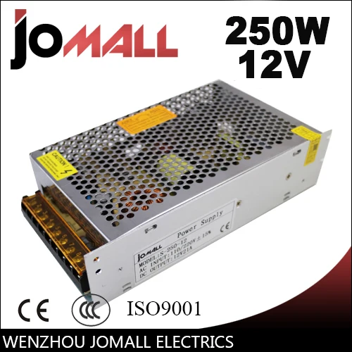 Free Shipping 250W 12V 20A switching power supply Driver for LED Strip AC 100-240V Input to DC 12V switching power supply