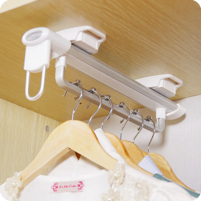 45cm 18 Inches Top Mounted Pull Out Hanger Hanging Rail Coat 45cm 18 Inches Top Mounted Pull Out Hanger Hanging Rail Coat Jacket Cloth Robe Closet Wardrobe In Kitchen Cabinet Parts Accessories From Home