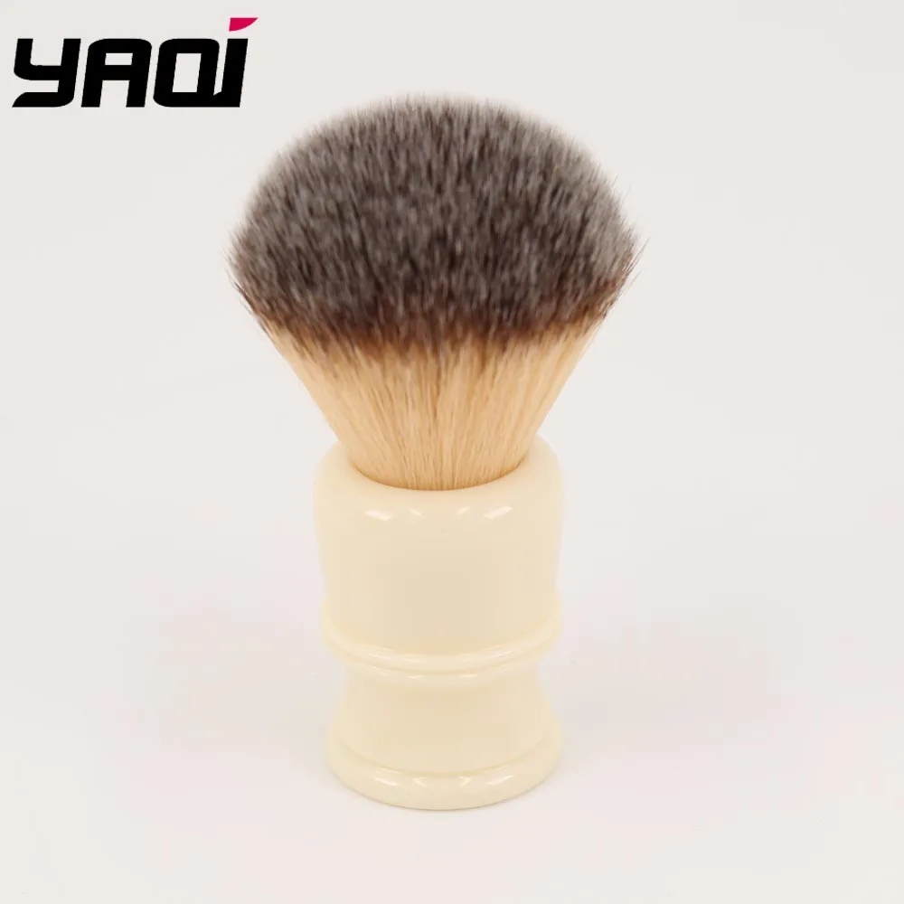 Yaqi 22mm Synthetic Hair Milky White Resin Handle Men's Shaving Brushes