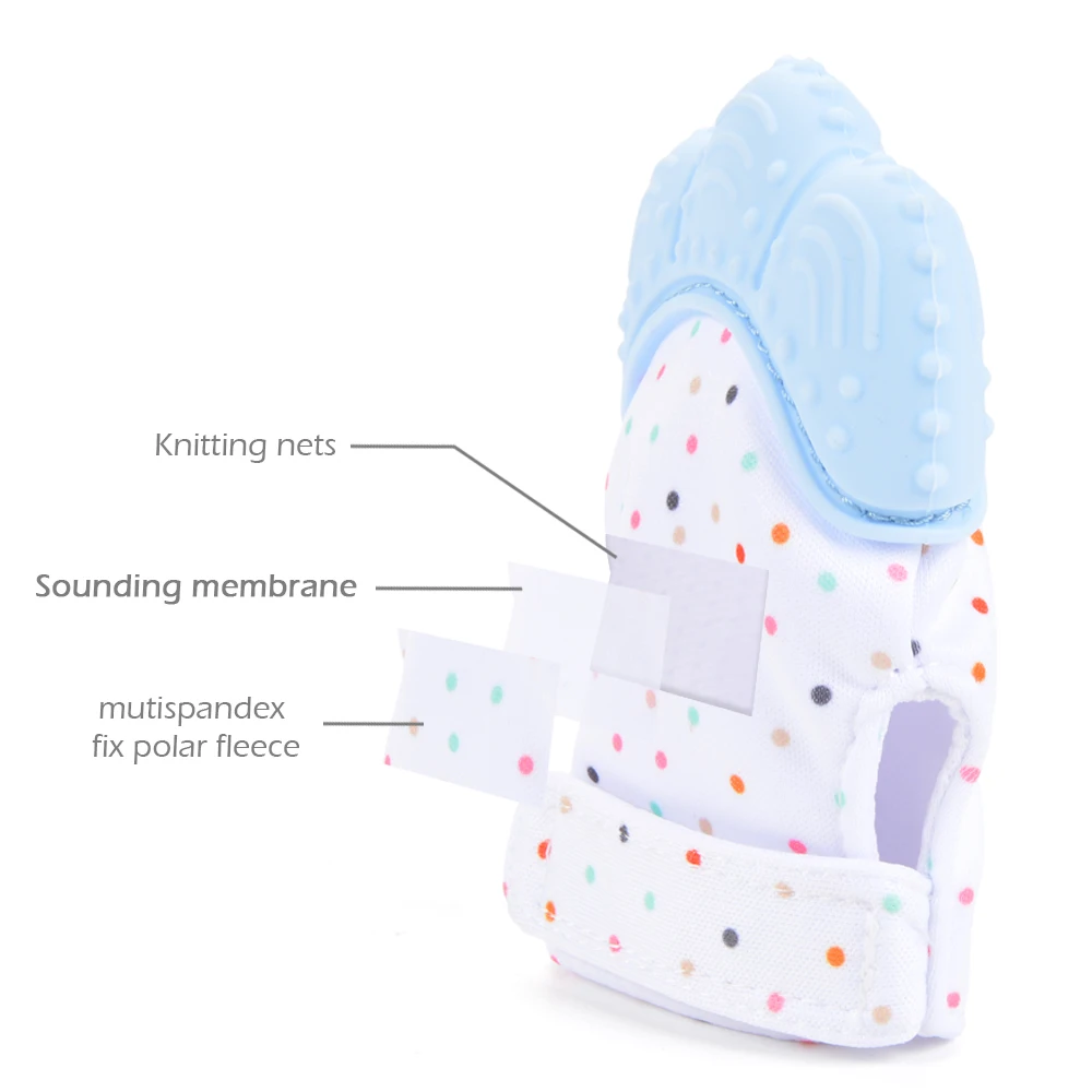 Силиконовые Ювелирные изделия, Детская рукавица, перчатка, 1 шт./лот, прорезыватель для пальцев, жевательная игрушка для новорожденных, Прорезыватель для зубов, BPA бесплатно