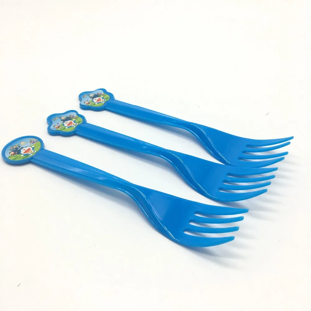 10pcs/lot Doraemon plastic forks birthday party supplies Doraemon