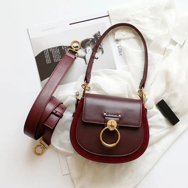

Women bag Genuine leather+Suede luxury brand design Shoulder Bags brand messenger bag women