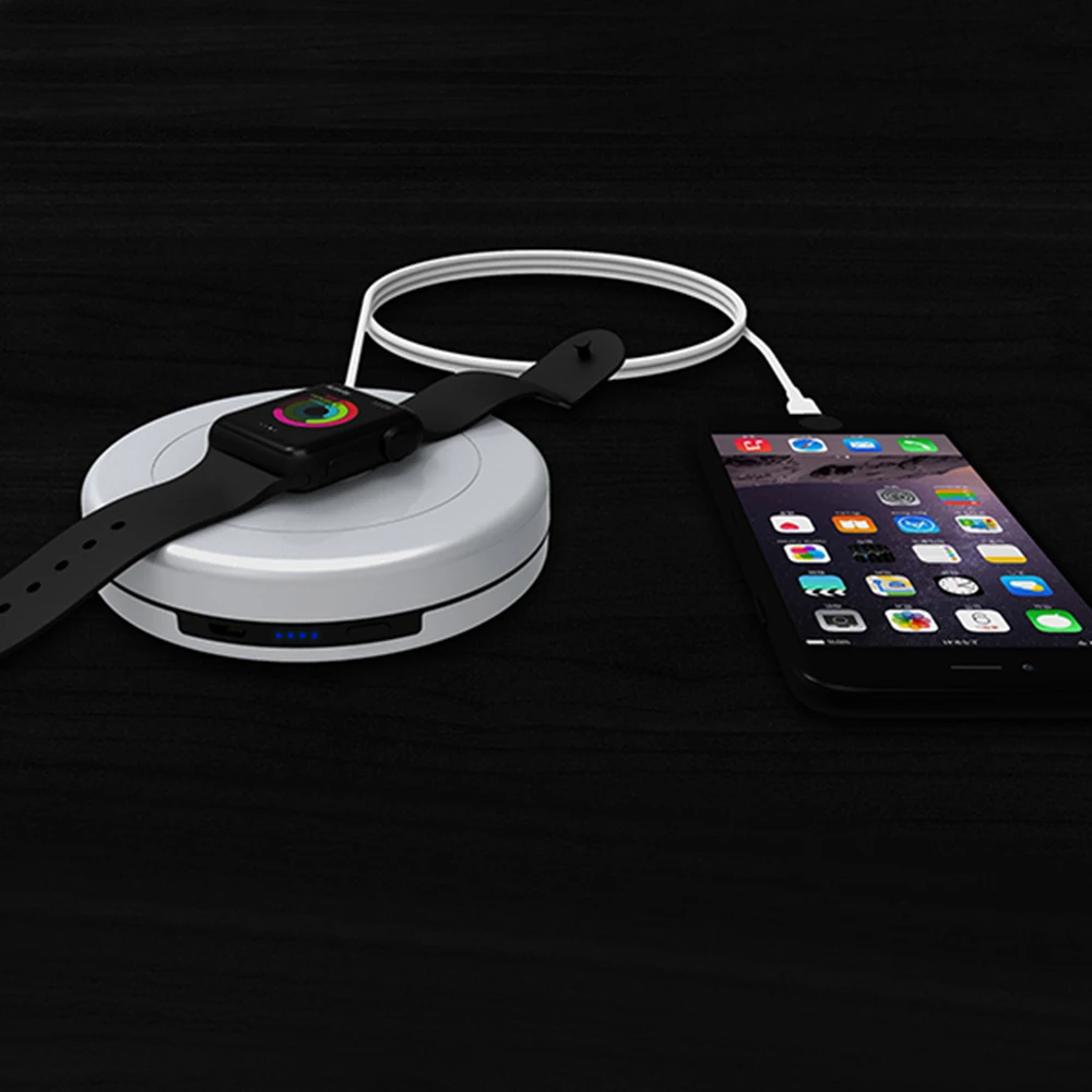 

Portable Travel Power Bank Charger Stand for Apple Watch, Rechargeable Power Bank for Apple Watch Series 2/ 1,iPhone