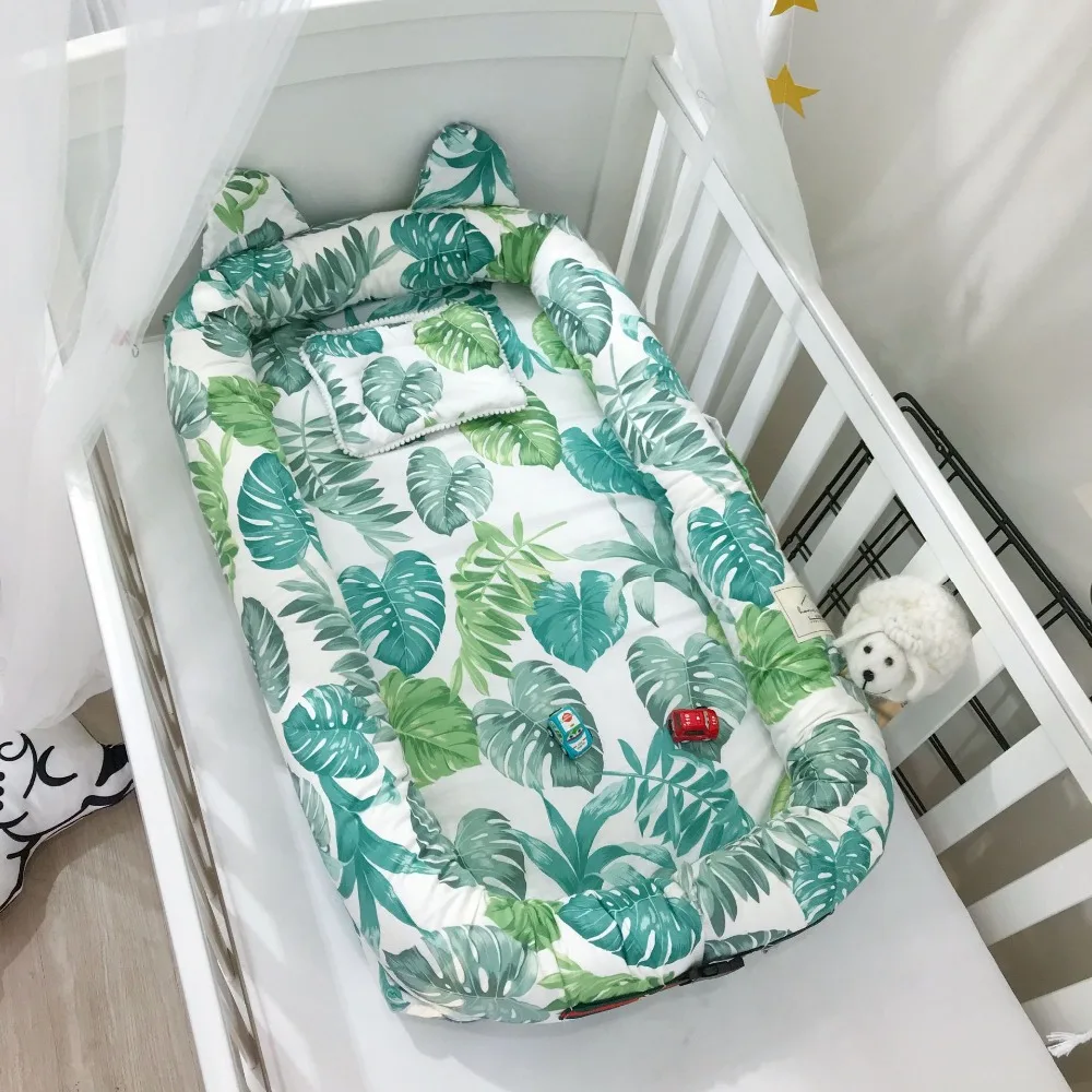 

Portable Baby Carry Cot Travel Crib Fold Bed co Sleeper Removable Sleeper Nest Cotton Disassemble Basket Net Newborn 0-12 months