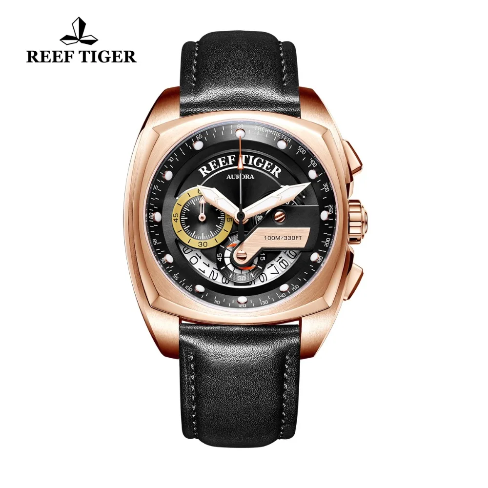 

Reef Tiger/RT Top Brand Luxury Sport Watch Men Waterproof Fashion Designer Male Watch Rose Gold Square Watches Relogio RGA3363