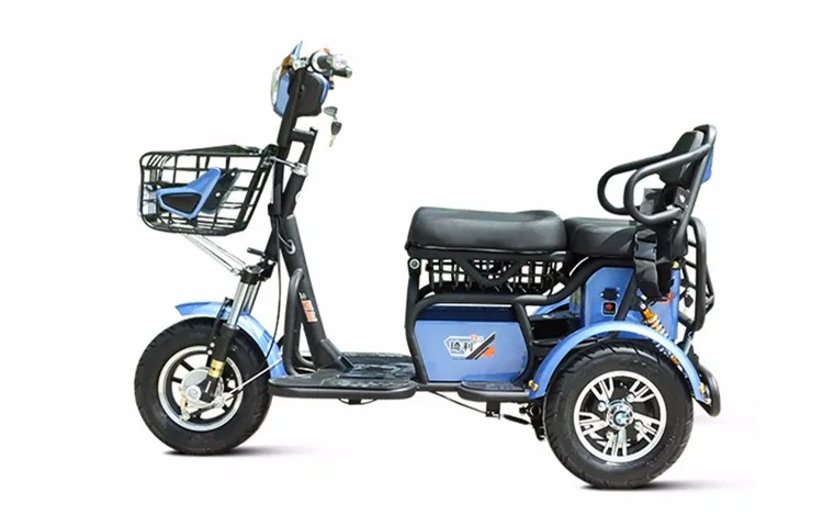 Sale Electric Adult Tricycle 48v 500w Li-ion Battery Strang Range Red Blue White 1
