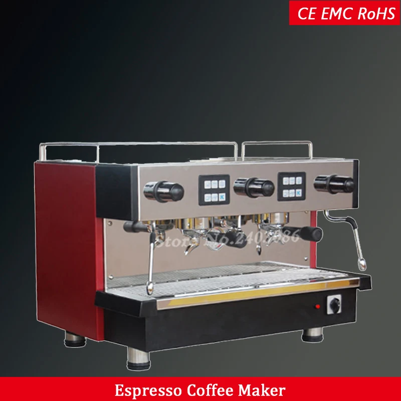 Double Group Electric Commercial Italian Espresso Coffee Maker Machine Semi Automatic for cafe and restaurant
