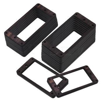 

Yibuy 20 pcs Rosewood Humbucker Pickup Mounting Ring Set Light Guitar Parts