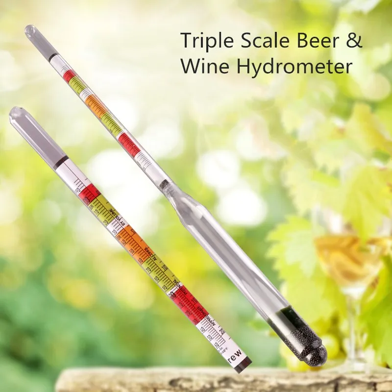 Тройная шкала пива и винный Ареометр 0,990-1,160 пивной Ареометр американская точность Brix SG метр сахар измерение 5 шт