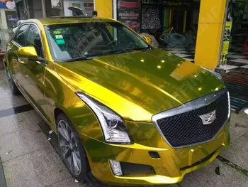 

Car Styling Wrap Chrome Gold Car Vinyl film Body Sticker Car Wrap With Air Free Bubble For Vehiche Motorcycle1.52*20M/Roll