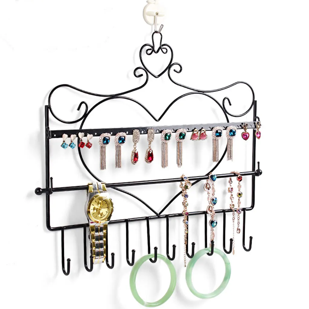 

Wall Hanger Rotating Jewelry Earring Organizer Necklace Display Holder Fashion style with heart shape for jewelry display