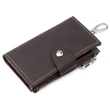 XIYUAN новые модные черные/кофейные цветные мужские брелки из натуральной кожи Мини кошельки для монет сумка Прямая женские визитницы